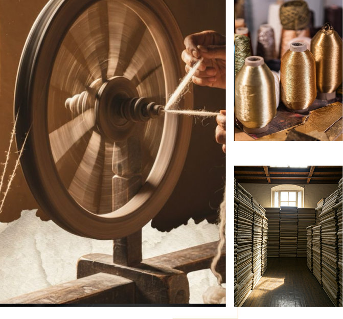 Ancient loom in motion